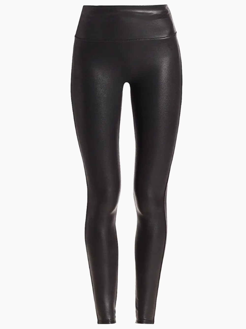 Spanx Faux Leather High Waisted Pull On Black Leggings Small